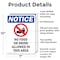 Signmission No Food Or Drink Allowed, 7 in W x Rectangle, Aluminum OS-2PACK-NS-A-710-V-14580 - alternate 6